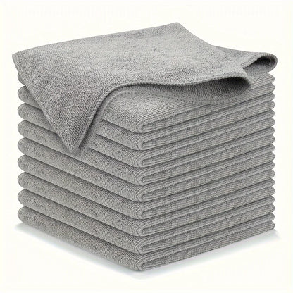 5/10/20pcs Ultra-fine Fiber Stain-removing Light Gray Cleaning Cloth Kitchen Towel