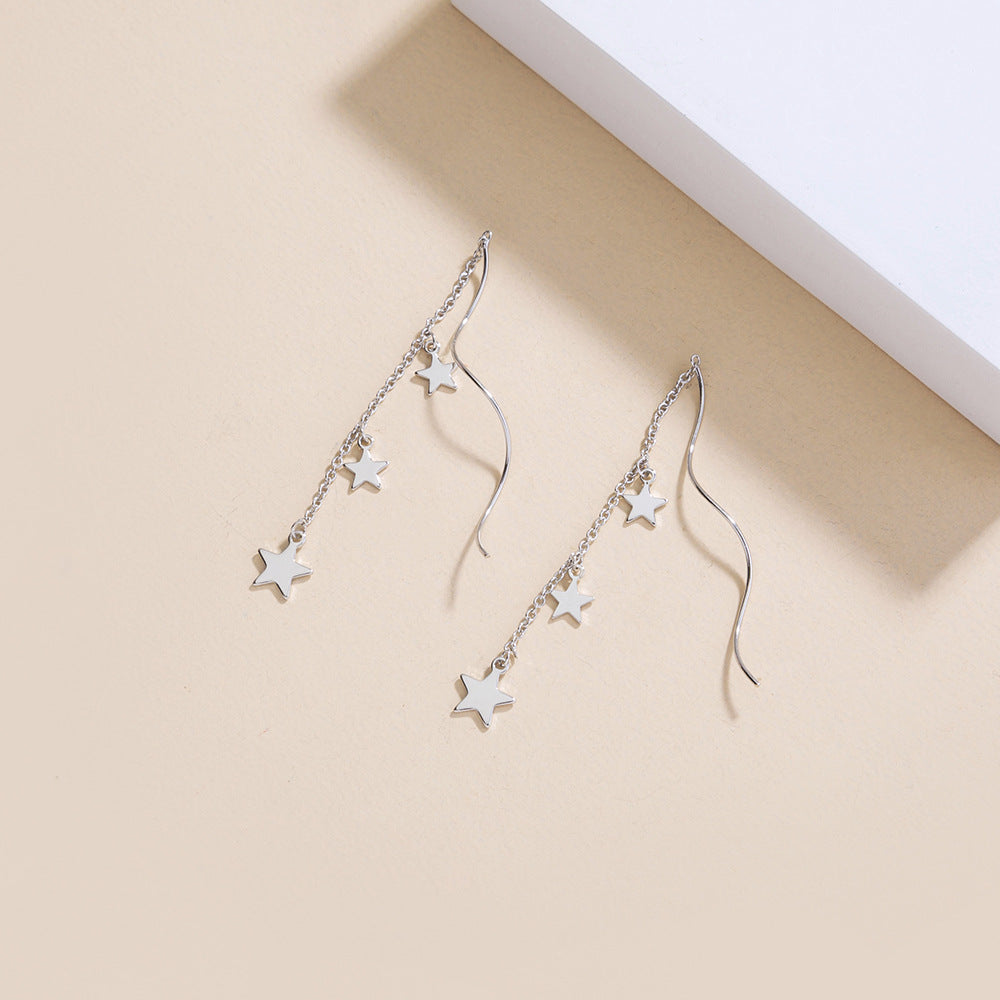 Geometric Copper Electroplated Earrings for Women