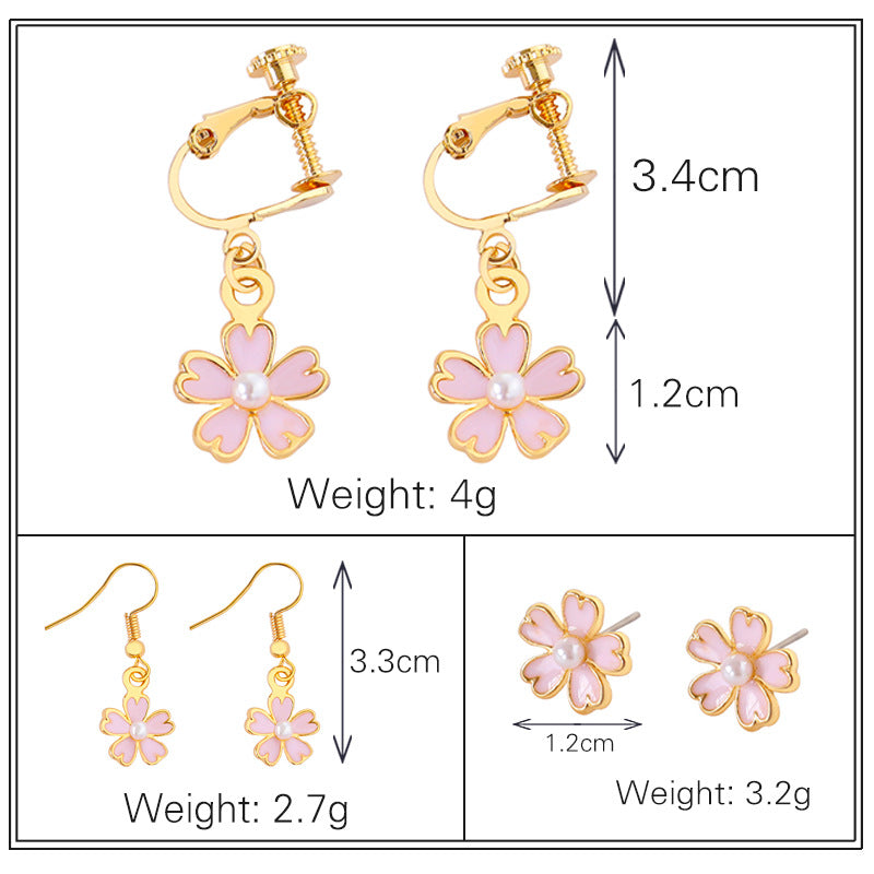 Ins Style Flower Alloy Earrings / Ear Clip