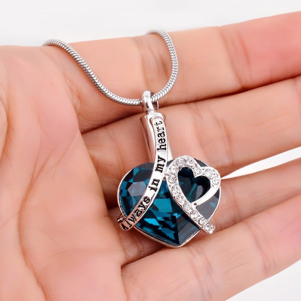 Heart-Shaped Memorial Perfume Bottle Pendant