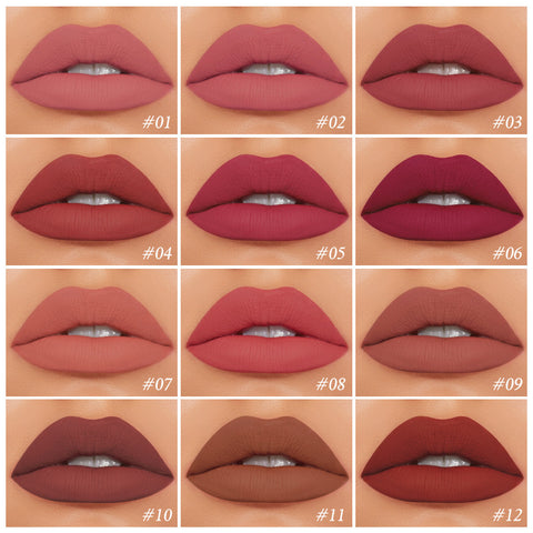 18-Color Fog Lip Glaze – Air-Matte