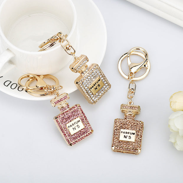 Crystal Perfume Bottle Keychain