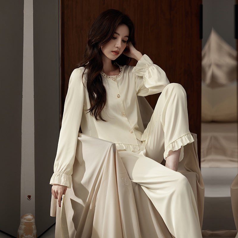Sophisticated, Minimalist Shirt-style Pajamas For Women