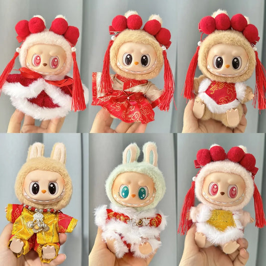 17cm Labubu Party Cute Mini Plush Doll'S Clothes Outfit Accessories