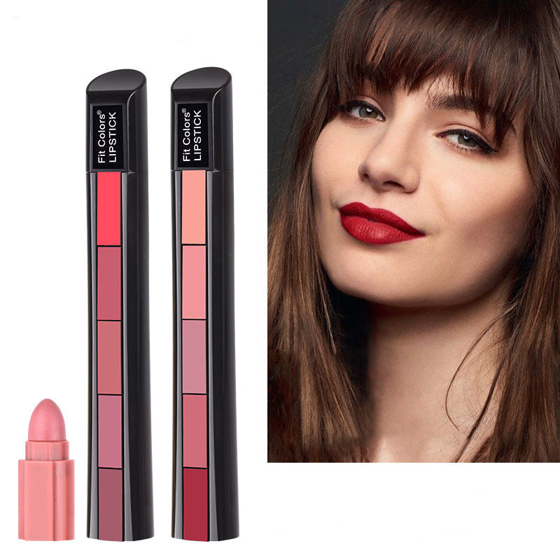 5-Color Matte Lipstick Set – Mix, Match, Layer