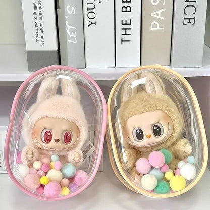 Labubu Clear Display Thickened Protective Storage PVC Materials Bag