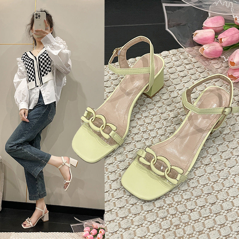 Open-Toe High Heel Sandals
