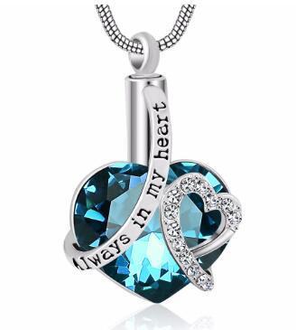 Heart-Shaped Memorial Perfume Bottle Pendant