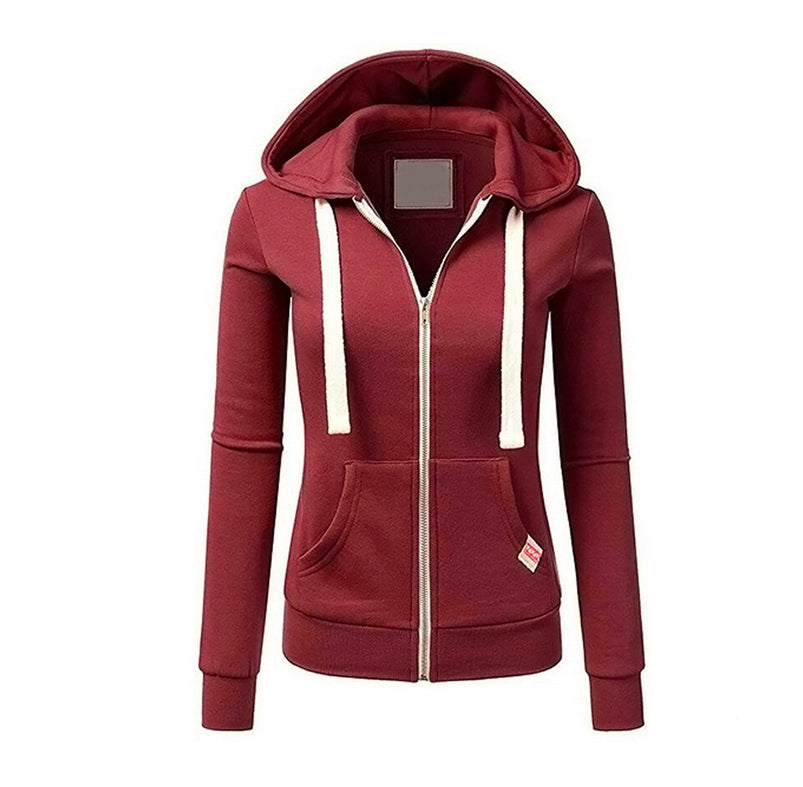 Women’s Slim Fit Zip Up Hoodie with Pockets