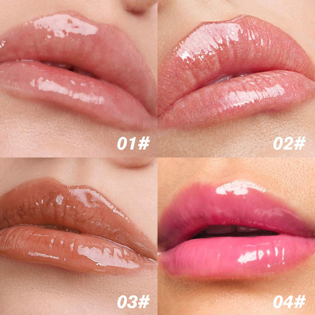 Glossy lips that catch the light
