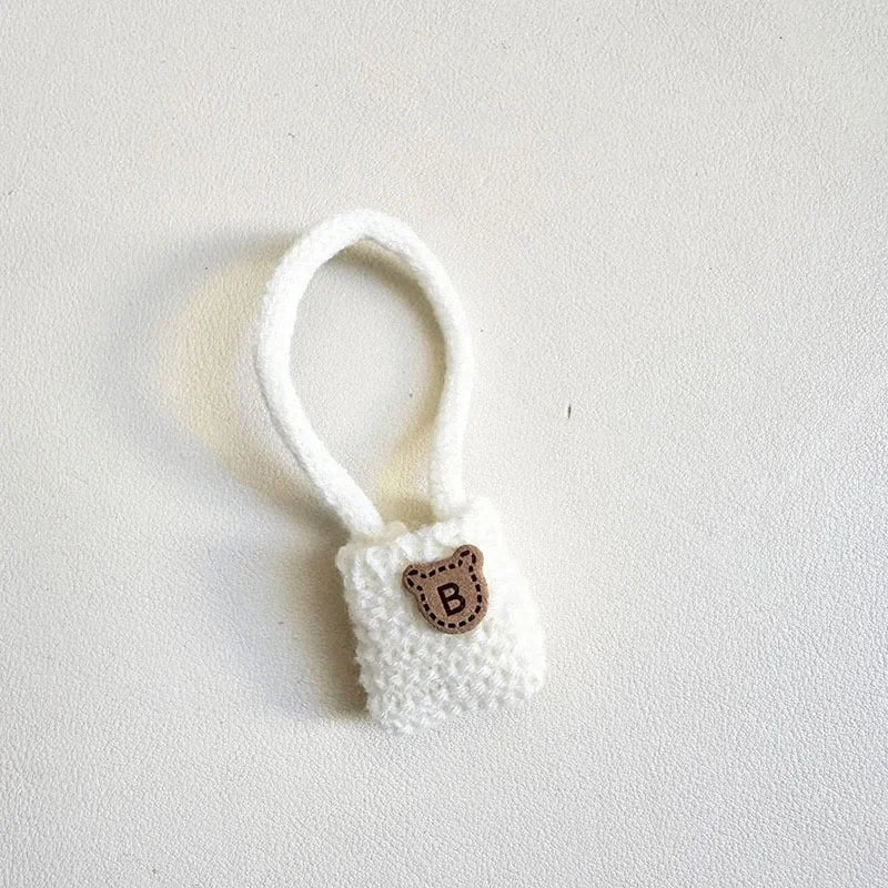 17 cm labubu clothes pendant sitting party bear label scarf hat dolls accessories