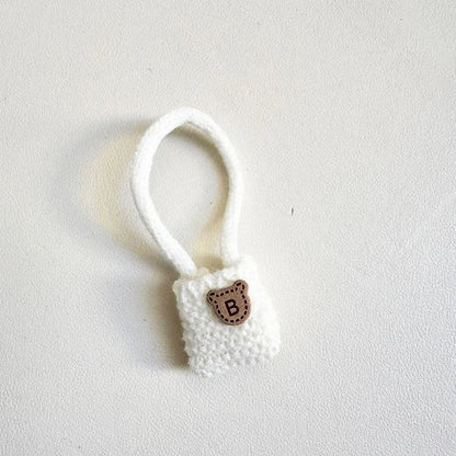 17 cm labubu clothes pendant sitting party bear label scarf hat dolls accessories
