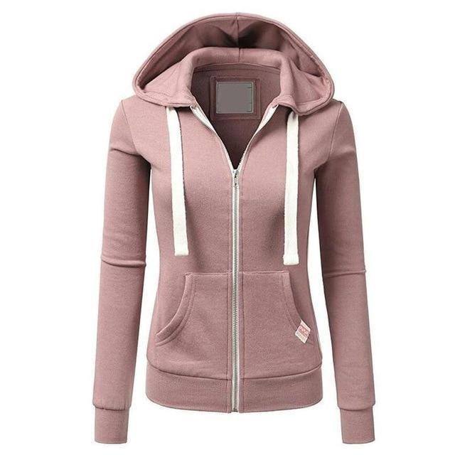 Women’s Slim Fit Zip Up Hoodie with Pockets