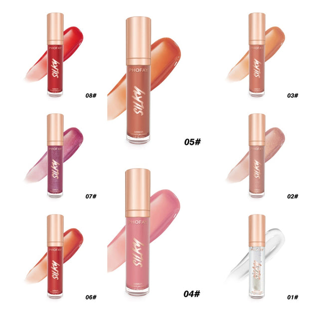 High-shine gloss with hydrating care