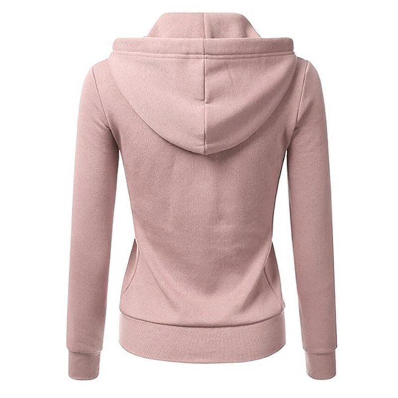 Women’s Slim Fit Zip Up Hoodie with Pockets