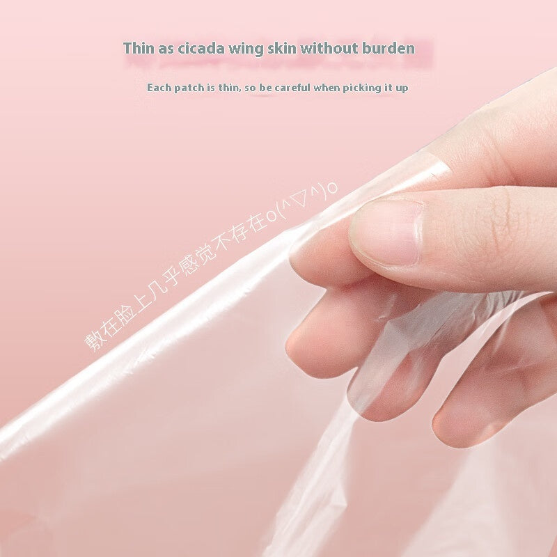 Close-up of Moisturizing Facial Mask Tissue being applied for skin hydration and softness.