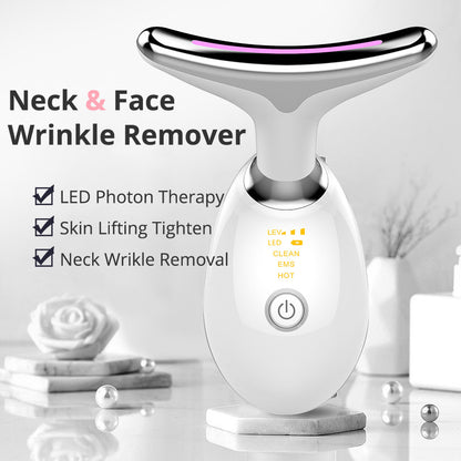 EMS Electric Microcurrent Wrinkle Remove Thermal Neck Lifting And Tighten Massager