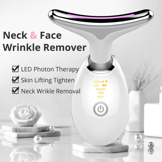 EMS Electric Microcurrent Wrinkle Remove Thermal Neck Lifting And Tighten Massager