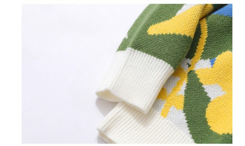 Jacquard Round Neck Sweater