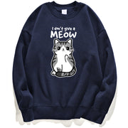 Women’s Black Cat Graphic Sweatshirt “I Don’t Give a Meow”