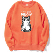 Women’s Black Cat Graphic Sweatshirt “I Don’t Give a Meow”