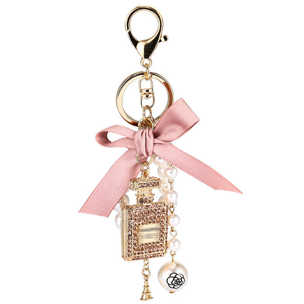 Crystal Perfume Bottle Keychain