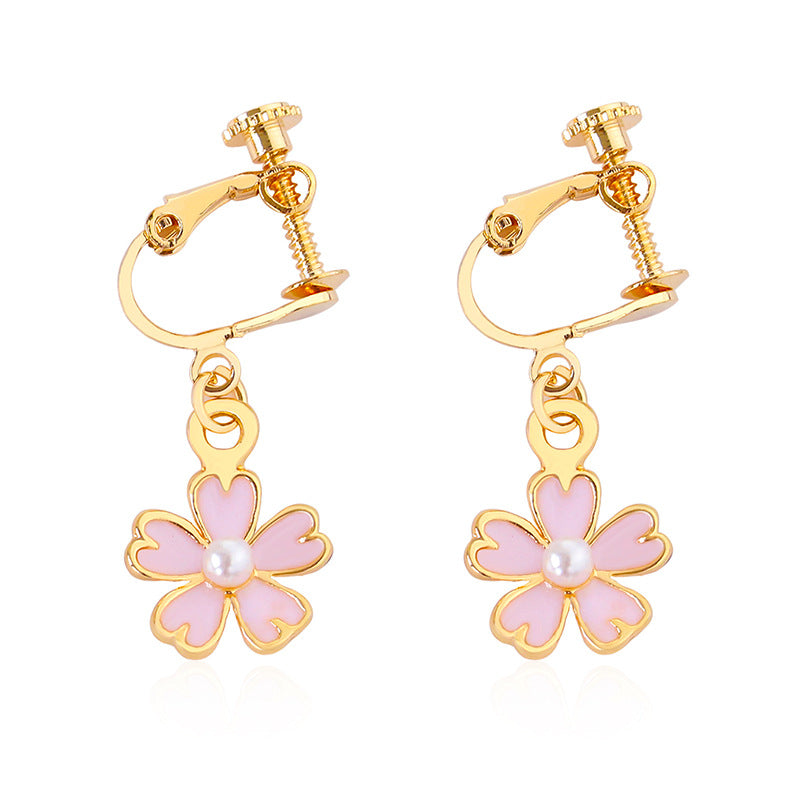 Ins Style Flower Alloy Earrings / Ear Clip