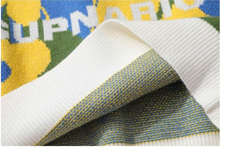 Jacquard Round Neck Sweater