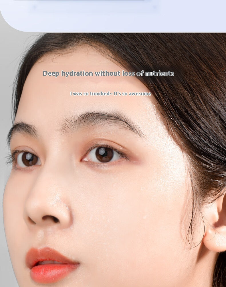 Hydrating Moisturizing Facial Mask Tissue displayed with skincare accessories