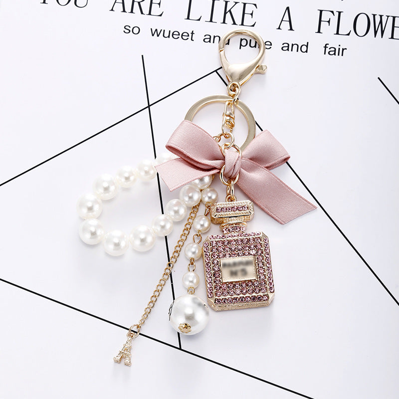 Crystal Perfume Bottle Keychain