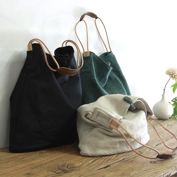 Casual Cotton-Linen Backpack