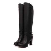 Chunky Heel Over-the-Knee Boots