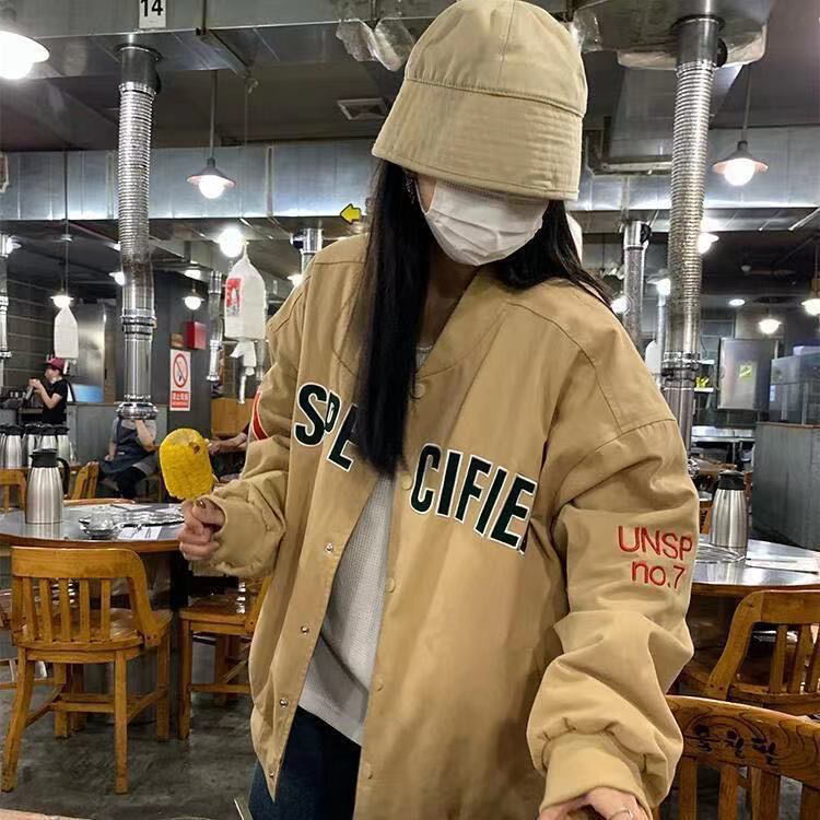 Loose Zip-Up Wool Collar Coat