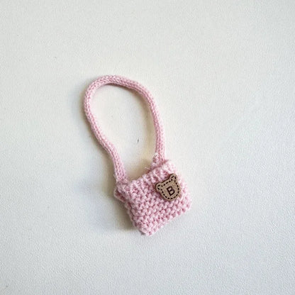 17 cm labubu clothes pendant sitting party bear label scarf hat dolls accessories
