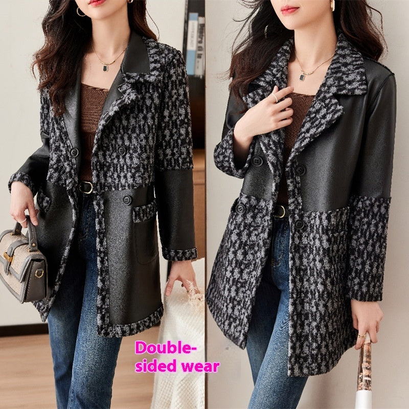 Retro PU Faux Leather Coat (XL–5XL)