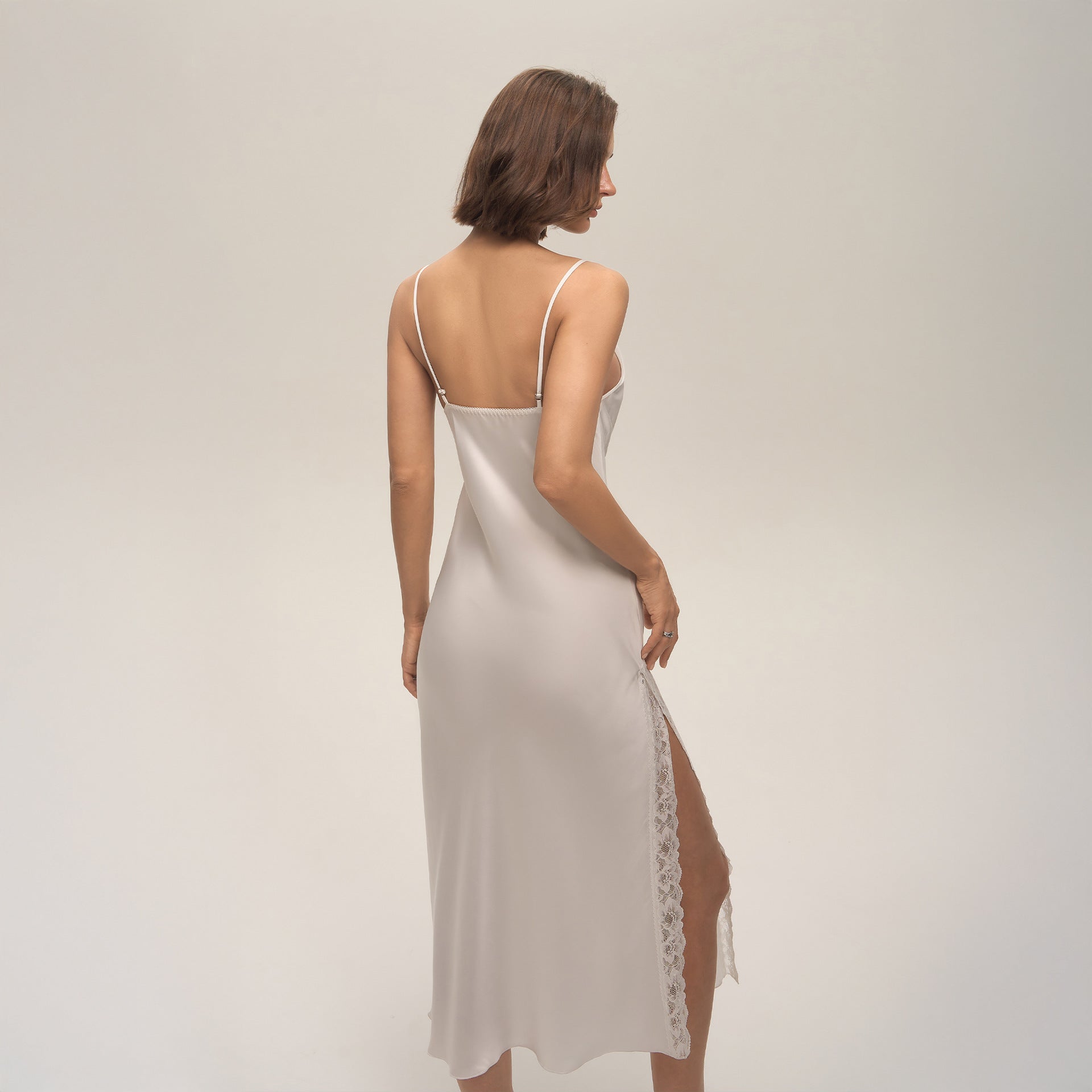 Lace Sexy Solid-Color Slip Dress For Women Loungewear Pajamas